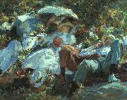 John Singer Sargent Group with Parasols oil painting